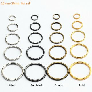 Split Ring Round Key Rings Double Loop Keychian Metal Plating 4 Color 100 - 1000x