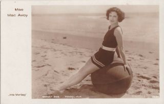 Mae Mac Avoy - Hollywood Movie Star Pin - Up/cheesecake 1930s Postcard/original
