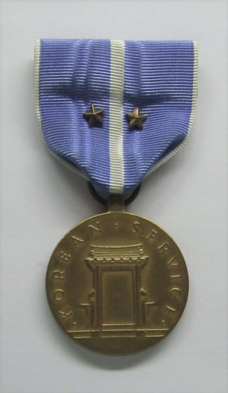 U.  S.  Korean Service Medal With 2 Battle Stars