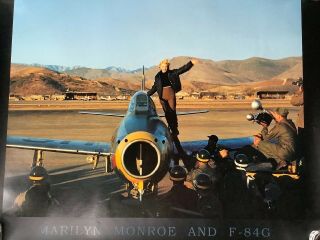 Marilyn Monroe F - 84g Poster Korea 1954 K - 2 Air Force Base Fighter Bomber Plane
