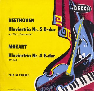 Beethoven Piano Trio 5 Mozart Piano Trio K.  542 Trio Trieste Decca Lxt - 5253 Gy1