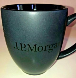 Jp Morgan Mug Banking Cup Black J.  P.  Morgan Black Matte Finish