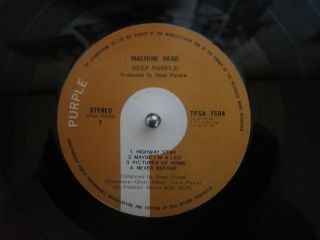 DEEP PURPLE Machine Head 1974 Korea Orig Vinyl LP 3