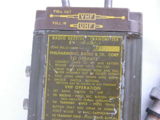 Vintage USAF Survival Military Radio Transceiver Type RT - 159B / URC - 4 VHF / UHF 3