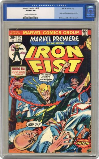 Marvel Premiere 15 Cgc 9.  0 1974 0058119003 1st App.  And Origin Iron Fist