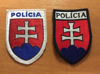 2 Slovakia Patch Police National -