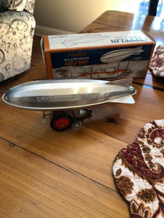Schylling Aluminum Airship Graf Zeppelin Wind - Up Toy