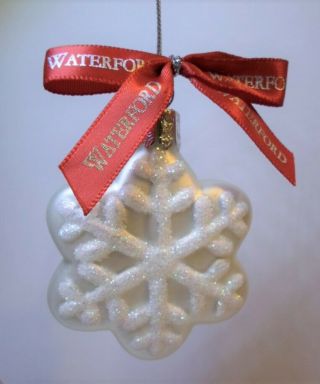 Vintage Waterford Snowflake Glass Ornament Holiday Heirlooms