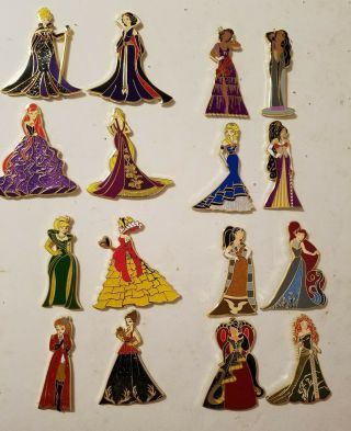 Disney Fantasy Pin Evil Beauties Series Complete Set Of 16 Le 75