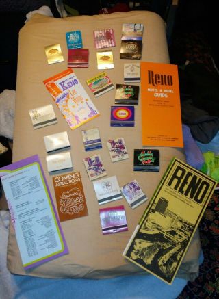 Vintage Las Vegas,  Reno Tahoe Hotel Casino Guides And Matchbooks In Nm