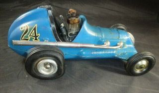 Vtg Ron Cox 24 Blue Thimble Drome Champion Car