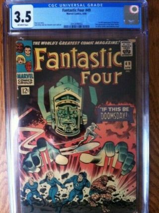 Fantastic Four 49 Cgc 3.  5 Off - White Pages First Full Appearance Of Galactus