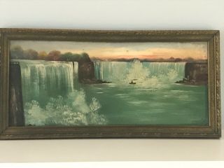 19th Century Niagara Falls York Oil Painting Folk Art Christie 