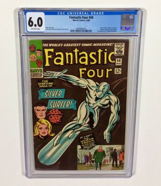 Fantastic Four 50 Cgc 6.  0 Key (silver Surfer Battles Galactus) May 1966 Marvel
