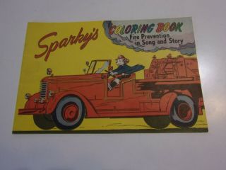 Sparky The Fire Dog Coloring Book Truck 1960 National Fire Association