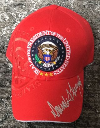 Trump Maga Red Hat Eagle Seal President Signature Donald Inauguration Cap