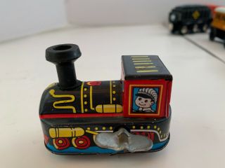 Vintage Tin Litho Wind Up Toy Train Locomotive - Made In Japan