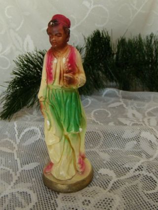 Vintage Christmas Nativity Figure Wise Man Chalkware /plaster V.  Old