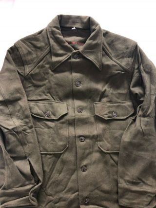 Dead - Stock Vintage Korean War 1951 Wool Cold Weather Field Shirt Size Medium
