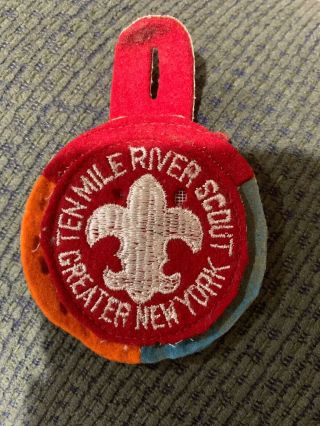 1940s Boy Scout Ten Mile River Camp Patch York Felt On Felt Patch