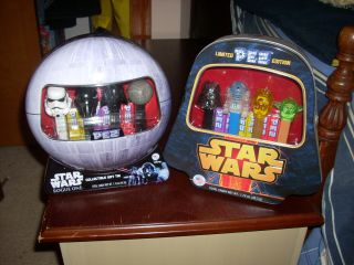 Star Wars Rouge One Death Star Tin With Pez Dispensers Plus Star Wars Pez