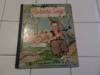 Nursery Songs,  A Little Golden Book,  1943 (vintage Malvern; Blue Binding)