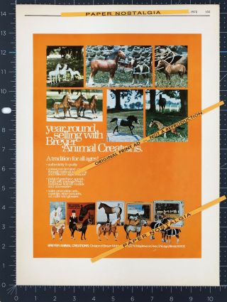 Breyer Animal Creations_orig.  1972 Trade Print Ad / Promo_horse_misty_arabian