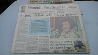 Elvis Presley Memphis Press Scimitar Special Edition August 17 1977 Newspaper
