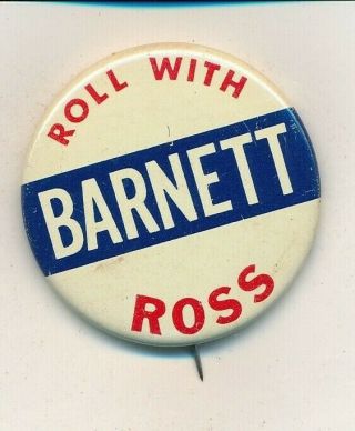1959 Ross Barnett For Governor 1 1/2 " Litho Mississippi Ms Campaign Button