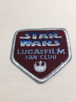 Star Wars,  1985,  Lucasfilm Fan Club,  Maroon And Blue,  Iron - On Patch,  Vintage