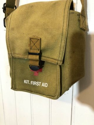 Vintage Canvas Troop First Aid Kit Shoulder Bag