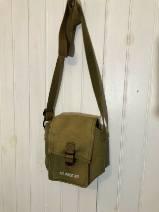 Vintage Canvas Troop First Aid Kit Shoulder Bag 2