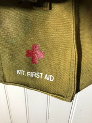 Vintage Canvas Troop First Aid Kit Shoulder Bag 3