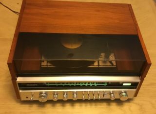 Vtg Sony Hp 610a Solid State Wood Dual 1211 Turntable With Shure 44 - 7 Cartridge