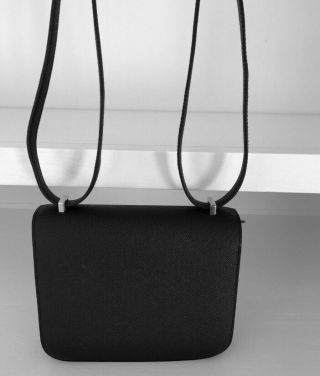 Authentic Hermes Black Classic Handbag Mini Bag 2