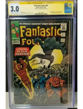 Fantastic Four 52/53 Cgc First Black Panther Ss By Joe Sinnott.  Stan Lee Story