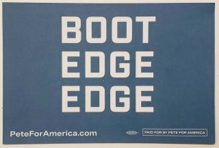 Pete Buttigieg For President 2020 Campaign Edge Poster