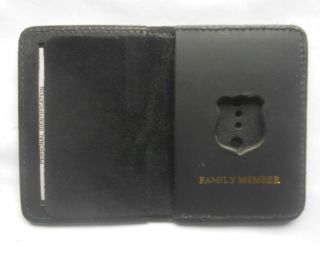 Nyc Style Patrolman Mini Shield Bi Fold Wallet Only Family Member Id Pocket Also