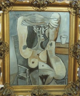 Painting Signed Pablo Picasso.  Oil On Canvas