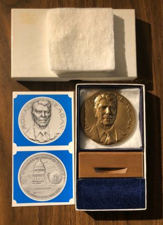 Rare 1981 President Ronald Reagan Inaugural Bronze Medal Medallic Art Co