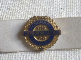Estate Sterling Silver Honorably Retired By The Pullman Company Railroad Pin