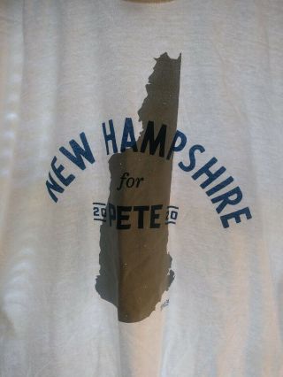 Pete Buttigieg For President 2020 Campaign T - Shirt Rare 2xl Hampshire