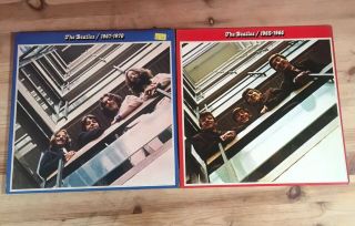 The Beatles Red & Blue Compilation Best Of Albums Lp Vinyl Double Records