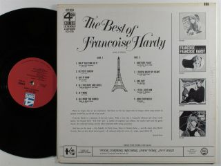 FRANCOISE HARDY The Best Of Francoise Hardy 4 CORNERS LP 2