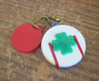 Vintage Plastic Keychain Puzzle Shamrock Made In W.  Germany By Pussy