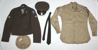 , Korean War Era 3rd Division Uniform & Visor Cap Grouping