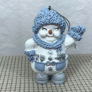 Encore Snow Buddies Snowman Flurry W/ Tool Belt Christmas Tree Hanging Ornament