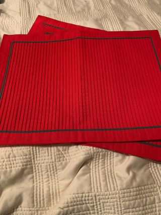4 Christmas Placemats Place Mats Red Green Cotton