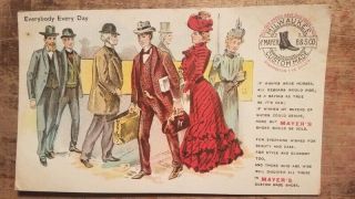 C1890s F Mayer Boot & Shoe Co Ad Trade Card Dodgeville,  Wi Kelly Hocking