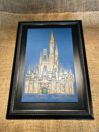Disneyland Castle Art Tile - By Herbert Ryman & Marty Sklar WDCC 15”x21” Rare 3